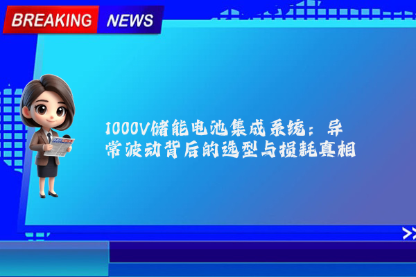 1000V储能电池集成系统：异常波动背后的选型与损耗真相