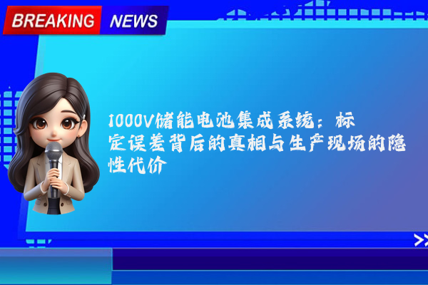 1000V储能电池集成系统：标定误差背后的真相与生产现场的隐性代价
