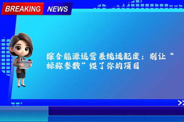 综合能源运营系统适配度:别让“标称参数”毁了你的项目